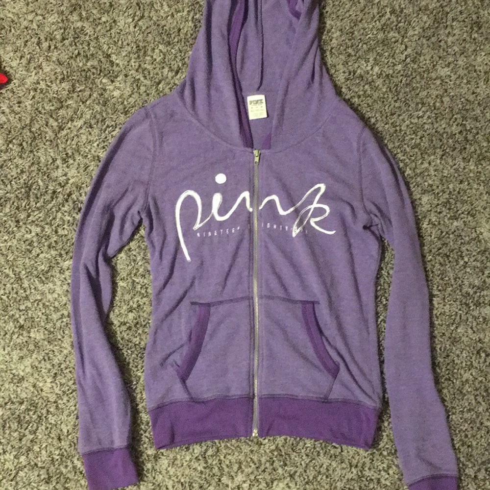 Zip up PINK hoodie